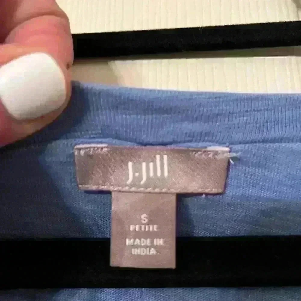 J Jill Exposed Seams Blue 100% Cotton Sleeveless Dress SizeS - Picture 4 of 15